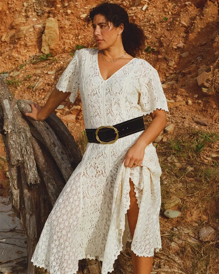 Lux Lisbon Lace Handkerchief Dress – SPELL - USA