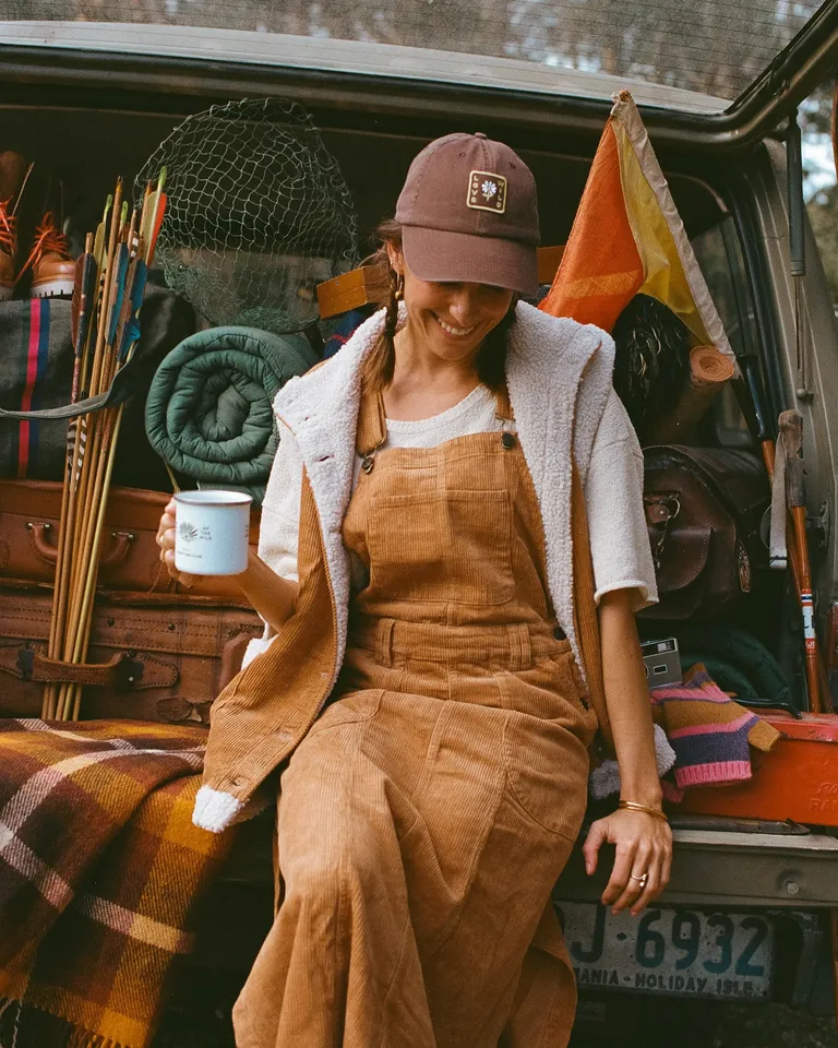 Summit Cord Overall Dress  SPELL - USA
