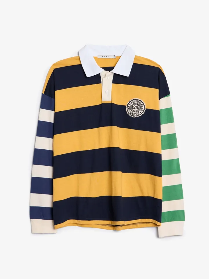 Striped Rugby L/S Shirt - Multi | mnml