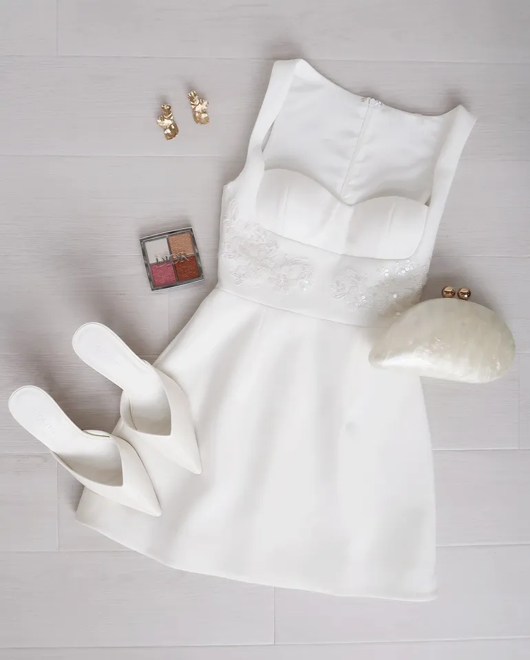 showered with love mini dress white Empress of Love Mini Dress Embroidery | White | Womens
