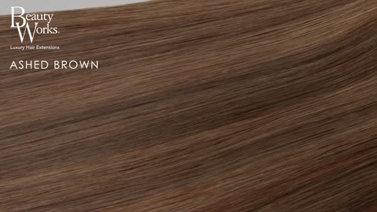 18 Inch Double Hair Set Clip-In Extensions Ashed Brown | Beauty Works