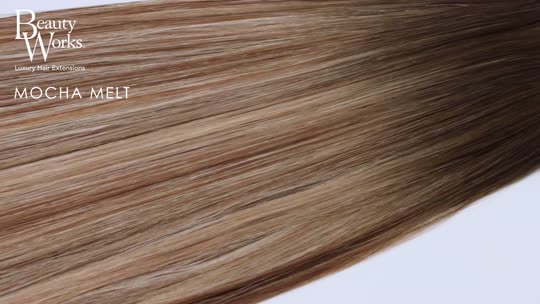 22 Inch Double Hair Set Clip-In Extensions Mocha Melt | Beauty Works