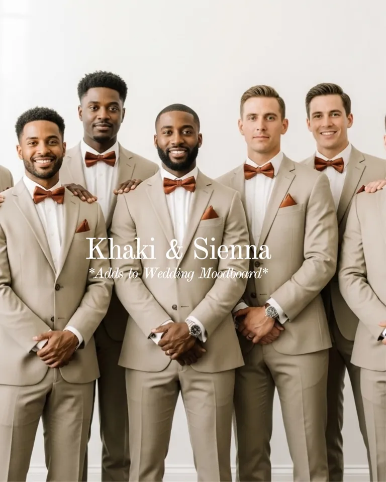 Groomsmen 6-Piece Set (Bowtie & Tie) Sienna - Quick Ship – Bridal