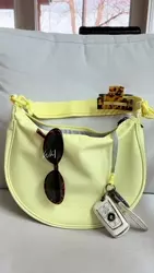 Chromatic Black Medium Crescent Crossbody Bag| Sherpani Mina