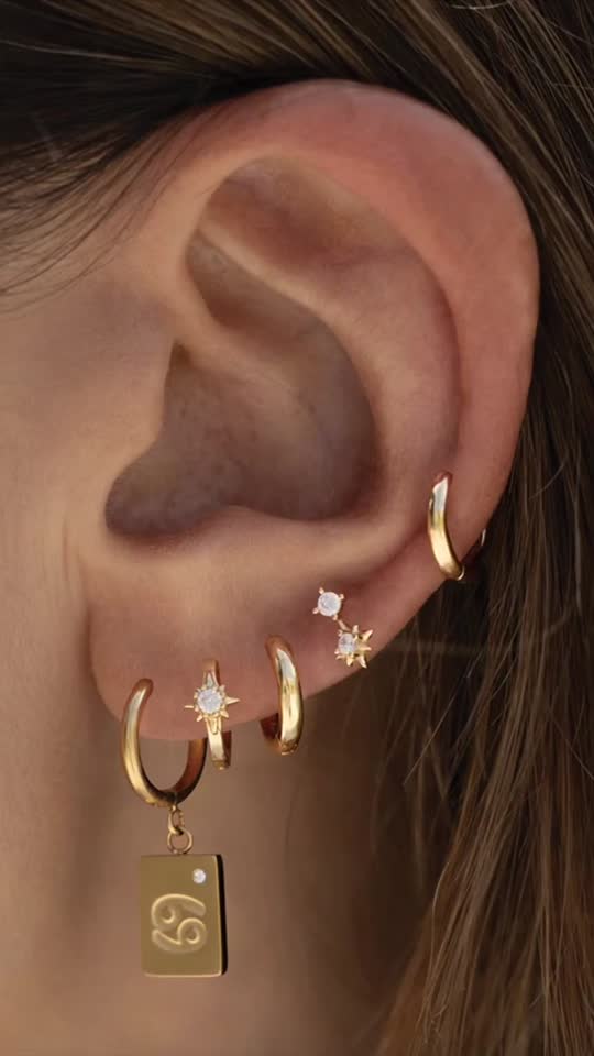 Nova Gold Huggie Earrings – Arms Of Eve