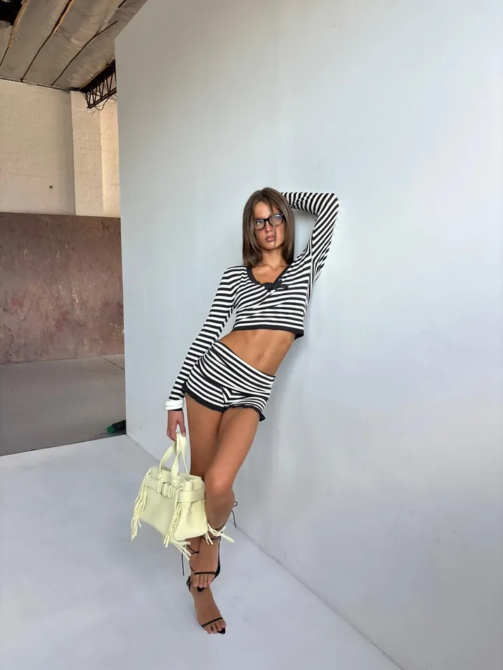 YAGAXI 2 Paia Collant Donna 100 Denari Control Top - Nero E Giallo Senape - Taglia L