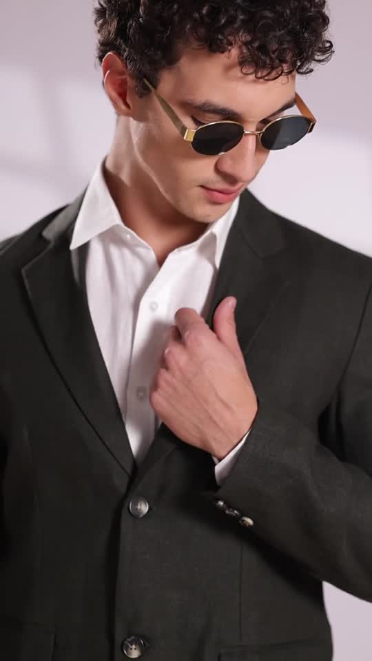 Black Pure Linen Deconstructed Jacket for Men – Linen Trail