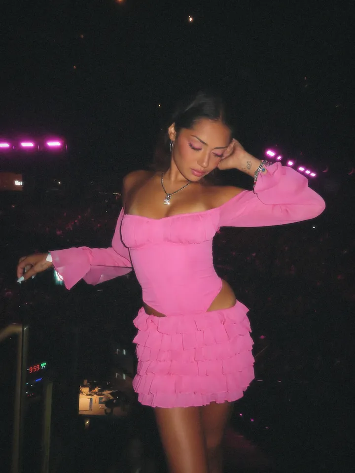 outcast hot pink dress Ayani Mini Dress Hot Pink