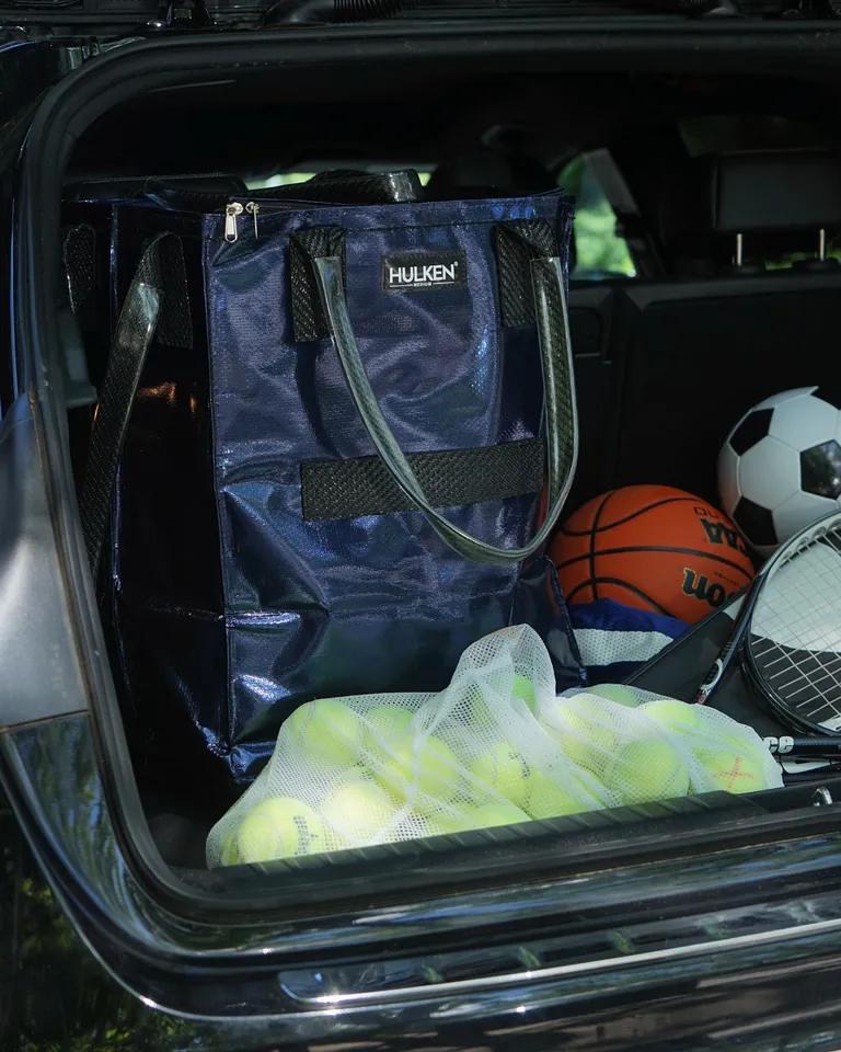 Midnight Blue Tote Bag | Foldable Bag on Wheels – Hulken®