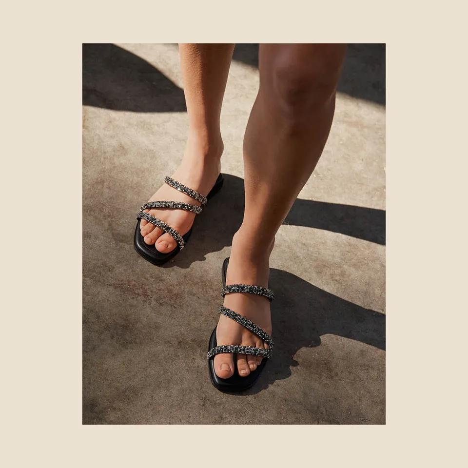 Remy Light Blush Crystal Women's Slide | FRANKIE4