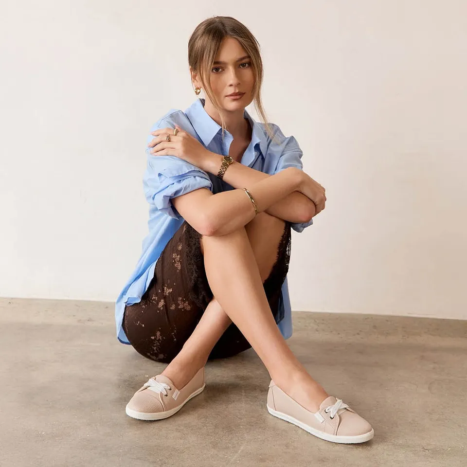 Hannah III Gold Punched Women's Casual Flat | FRANKIE4