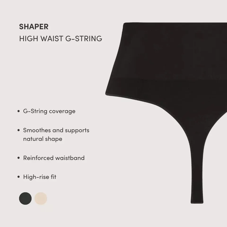 Introducing the Shaper High Waist G-String

☁️ G-String coverage
☁️ Smoothes and supports natural shape
☁️ Reinforced waistband
☁️ High-rise fit

Available in Black and Shell ✨

Shop now via link in bio 🔗