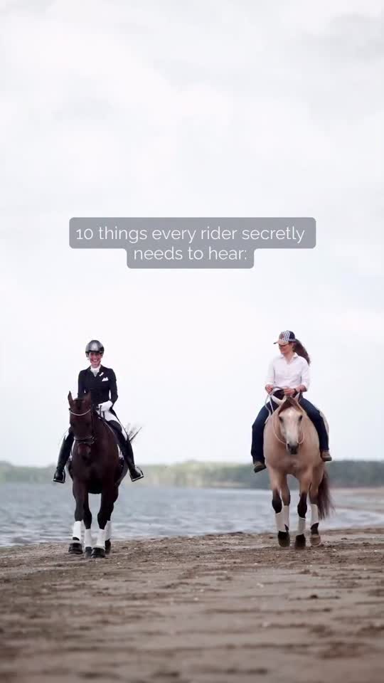 If you’re an equestrian, … these 10 truths are for you:
 
1. Your horse isn’t the problem as often as you think.
2. A steadier seat will fix more than a stronger bit ever will.
3. Riding without stirrups will make you 10x better (even if you hate it).
4. It’s never the reins’ job to fix the rhythm.
5. Your fitness off the horse matters just as much as on.
6. Video yourself riding — it will teach you more than you expect.
7. Less force, more feel.
8. Ride the horse you have today.
9. Your mindset affects your horse more than any piece of tack.
10. Invest in lessons, not just gear.

Share to a friend or save as a reminder for later ✨

#horserider #dressage #equestrianblog #equestrian #flatwork #horseblog #equestrianproblems