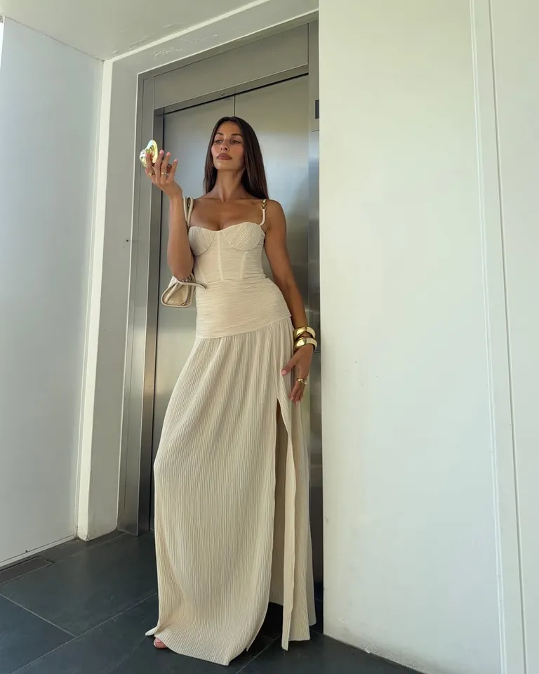 Double Time Pleat Dress
