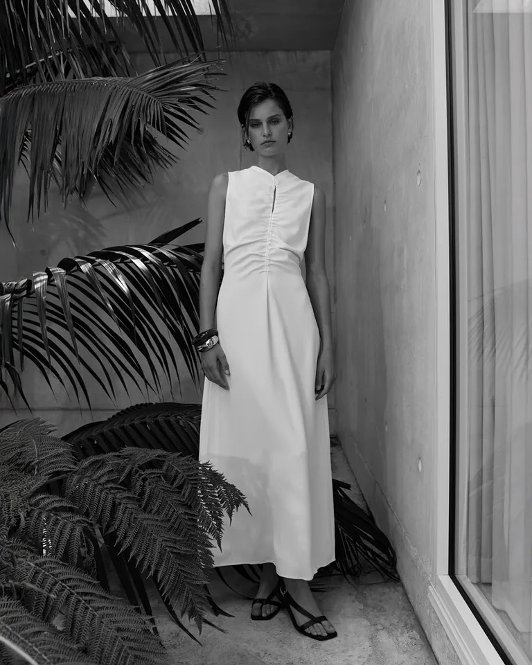 fitted maxi dress near me Casually Chic Smooth Knit Fitted Maxi Dress