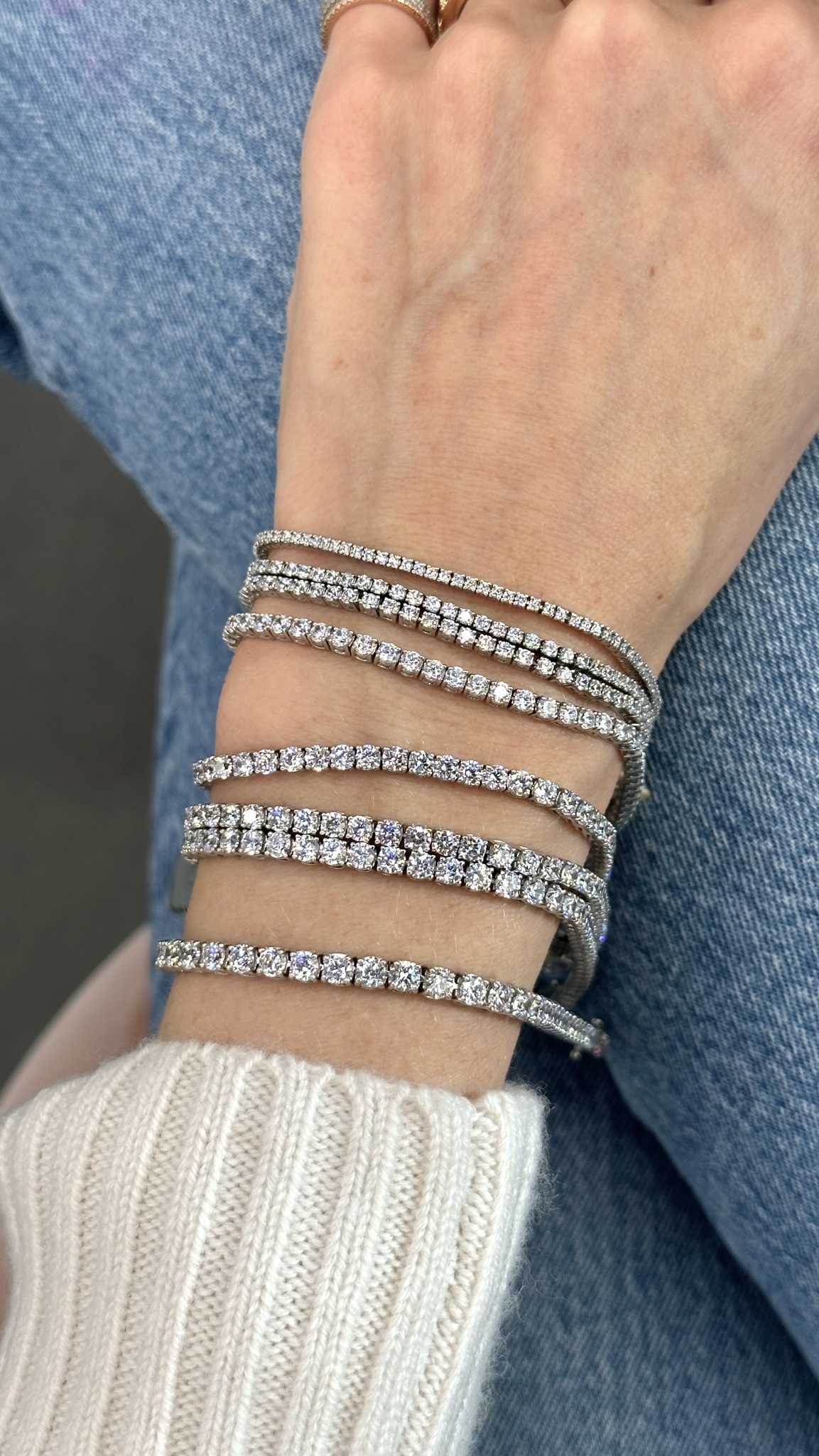 Classic Diamond Tennis Bracelet in 14k Gold | Stephanie Gottlieb