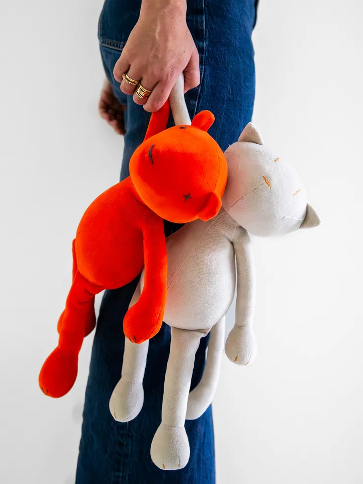 Jermaine the bear and Gisel the cat plush pack: ultra-soft duo for
