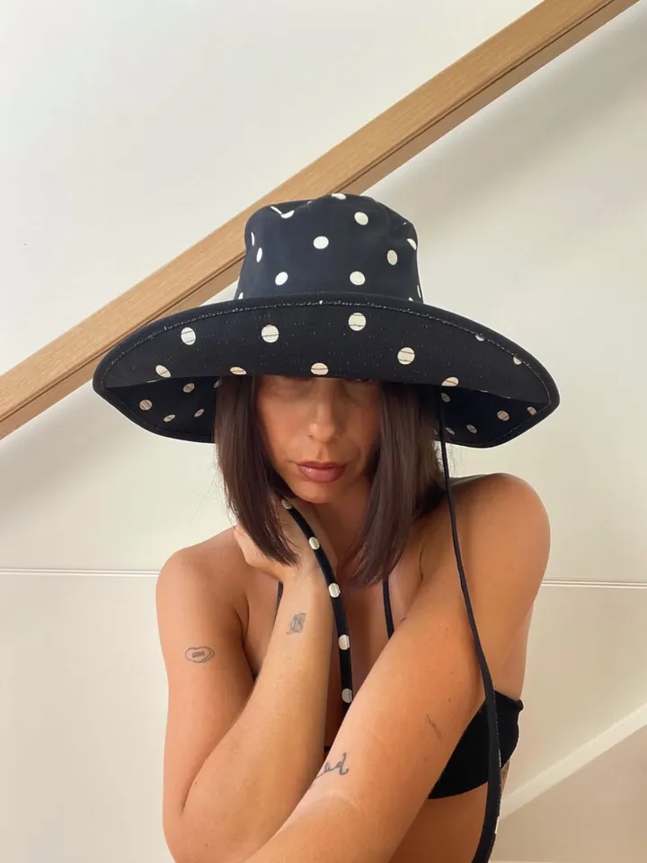 Polka Dot Holiday Bucket Hat (Black with White Dots) | Lack of