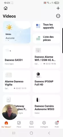 Daewoo - Telecamera interna rotante IP506P, Full HD 4K, WiFi, modalità privacy, rilevamento del movimento, visione notturna, sistema audio bidirezionale, monitoraggio del movimento