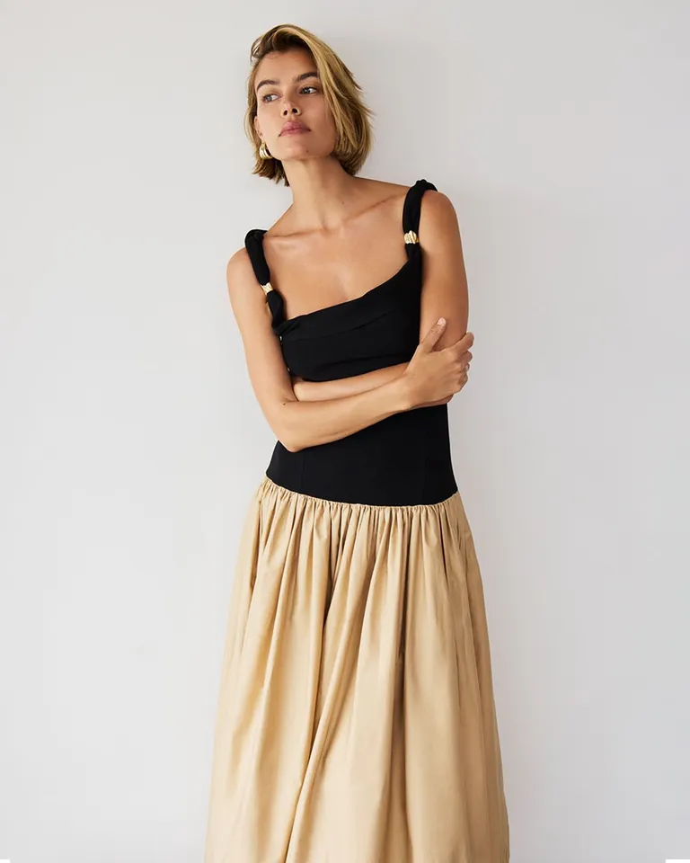 Halcyon Knit Midi Dress | Black | Aje  Aje International