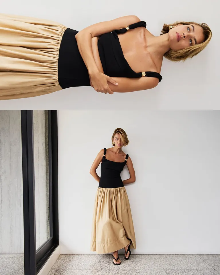 Halcyon Knit Midi Dress | Black | Aje  Aje International