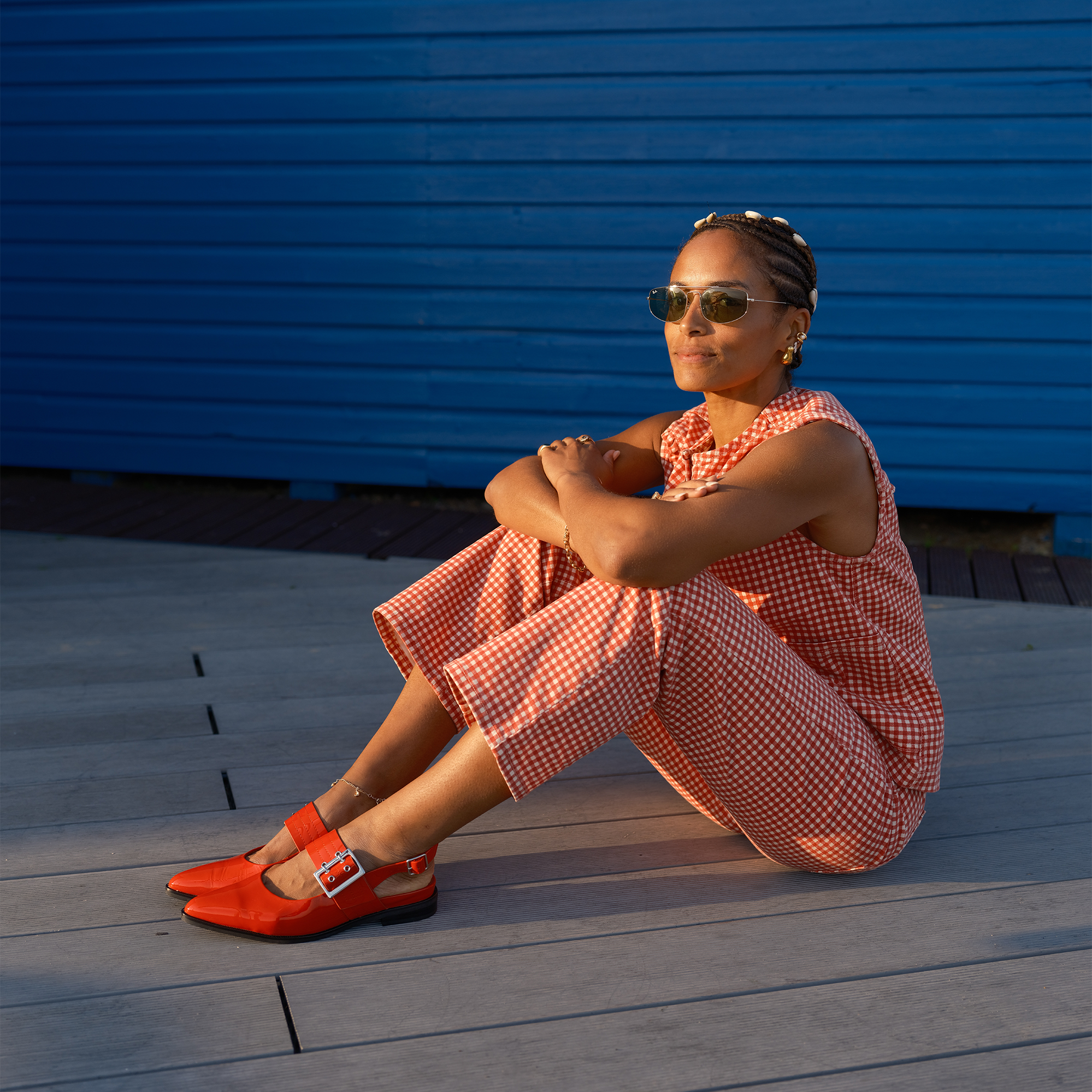 Sunbeam Poppy Red Patent Leather Flats - Bared Footwear
