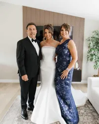 Jacquard One Shoulder Side-Ruffle Gown | Teri Jon – Terijon.com