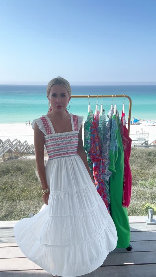 white embroidered beach dress White Cotton Embroidered Dress