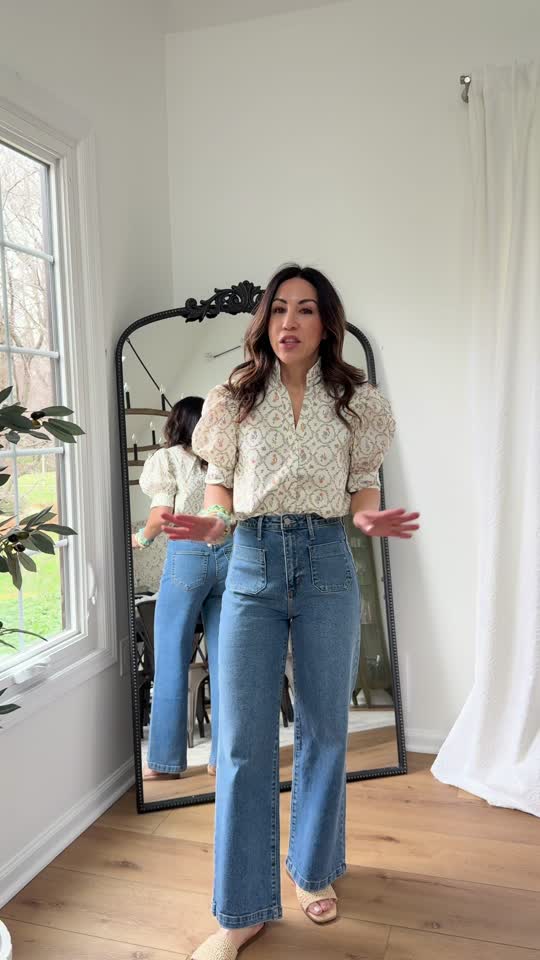 Jordan Cream Floral Puff Sleeve Top | Avara
