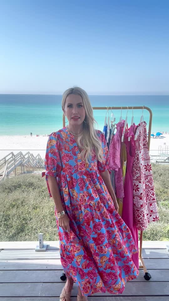 Harriet Blue Floral Printed Midi Dress | Women's Clothing | Avara Harriet Blue Floral Printed Midi Dress | Women's Clothing | Avara