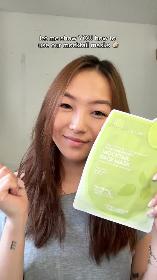 Coco Lime Mojito Clarifying Biocellulose Mocktail Mask | ESW Beauty