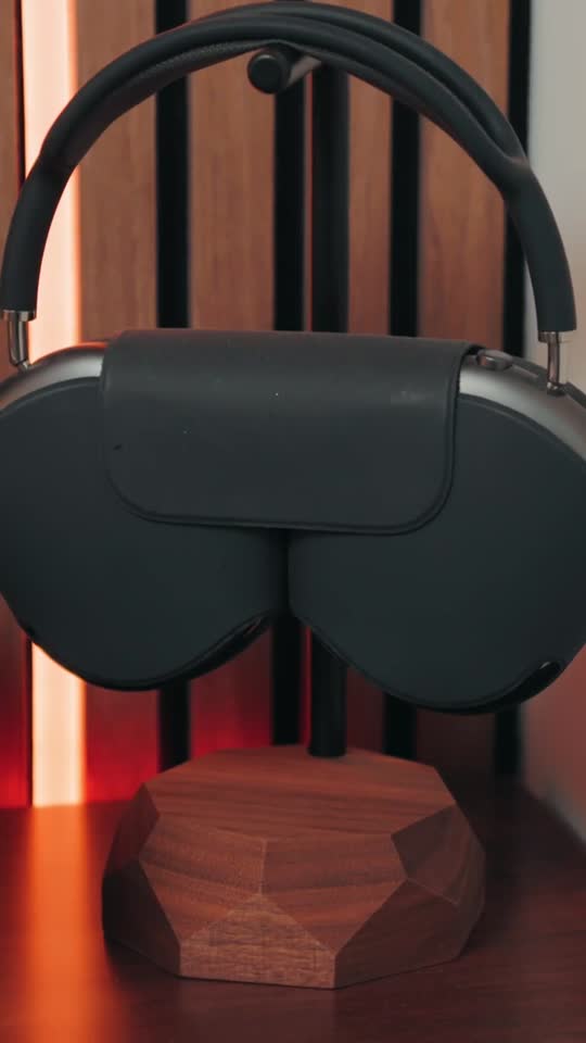 Support Mural Bois Pour Casque Audio - Design Naturel Hêtre, Installation Facile, 10x8x6,3 Cm