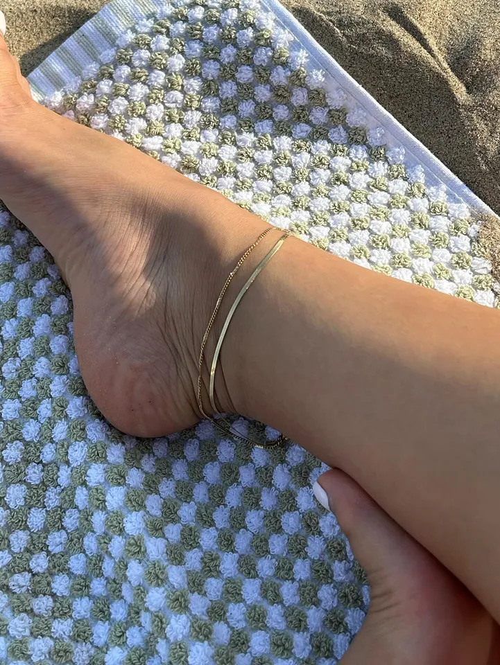 Surfside Anklet - Silver | JENNY BIRD