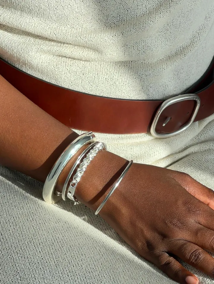 Gia Mega | Thick Gold Bangle Bracelet | JENNY BIRD