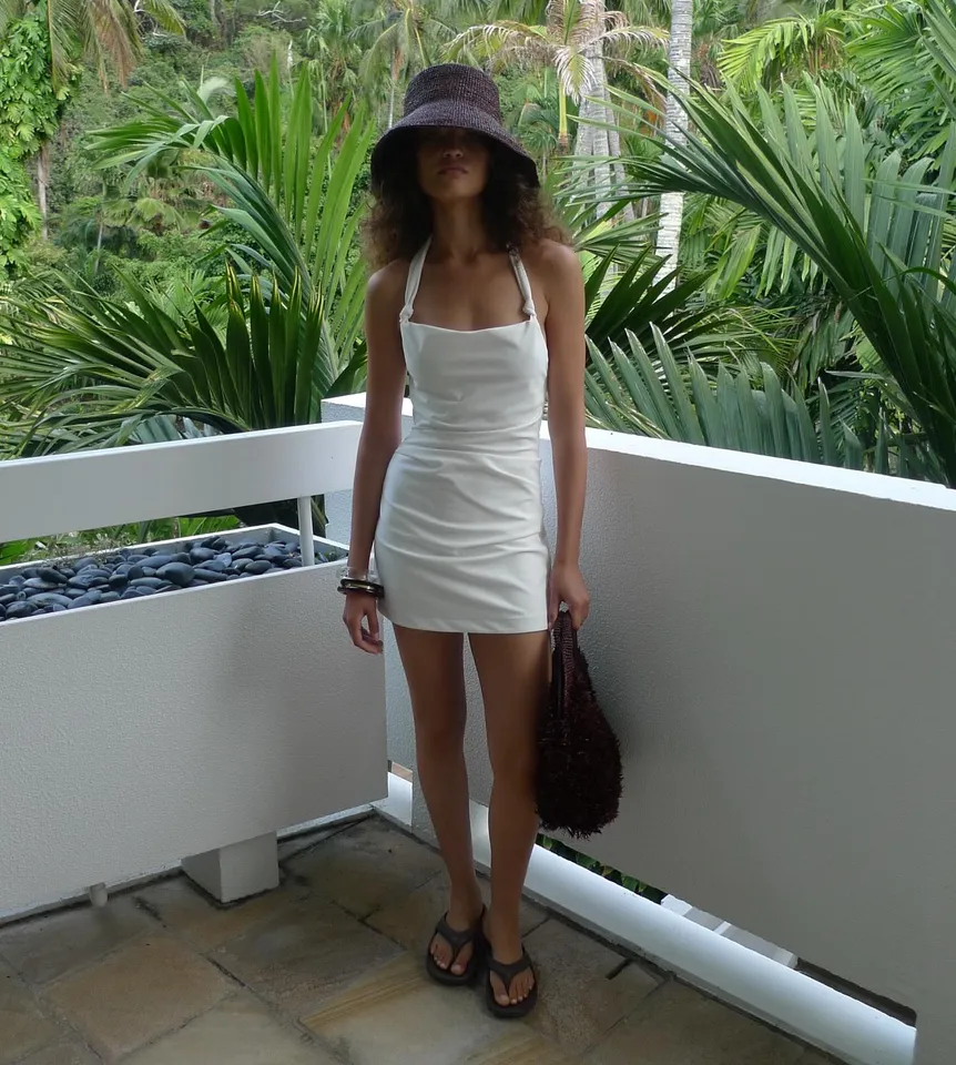 bec and bridge white halter dress JASMIN HALTER DRESS