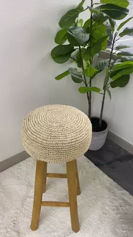 Kuta Natural Teak Indoor Branch Stool with Raffia Seat - 18.5