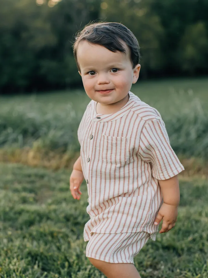 Jaxson Shirt Vintage Stripe – Quincy Mae