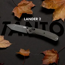 Lander 2 Pocket Knife - Charcoal Micarta Tanto - S35VN
