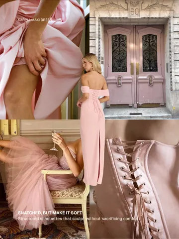 karina dress pink Karina Blush Pink 100% Silk Long Dress