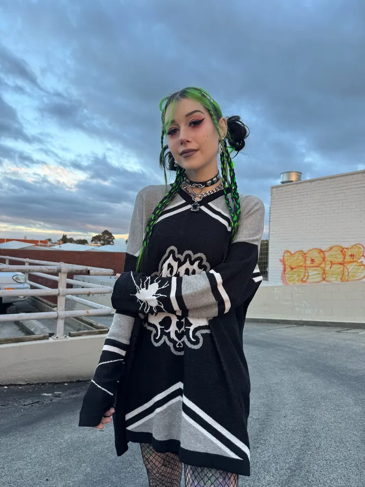 Anti-Love Club Lightweight Oversized V Neck Hockey Knit - Limited