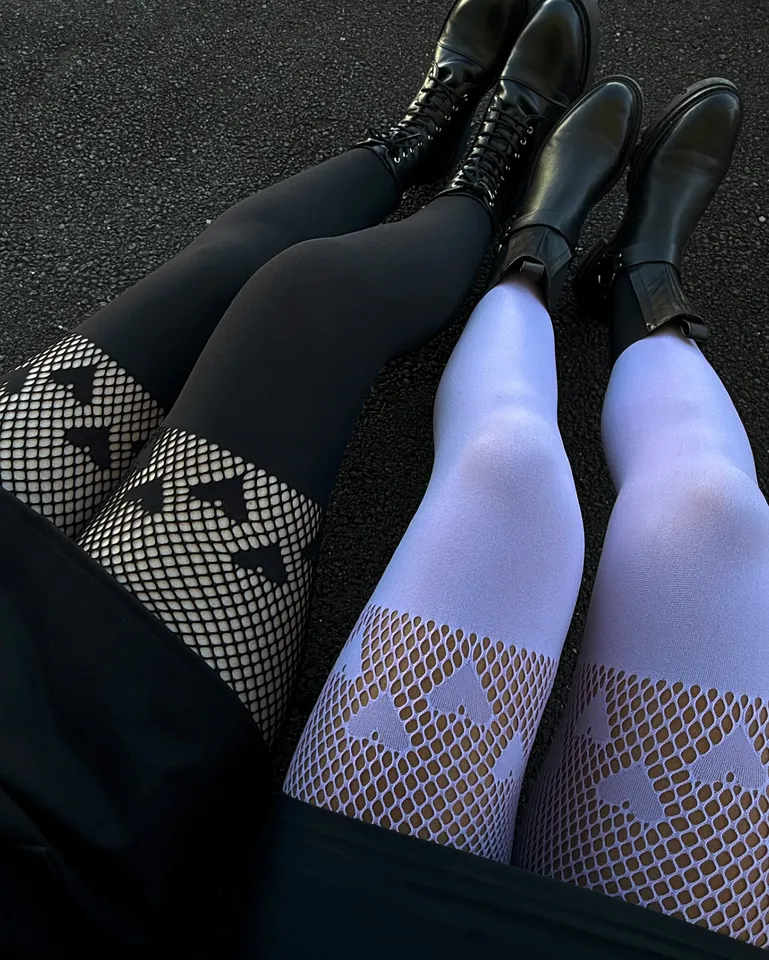 Black Hearts Suspender Hosiery - Limited – BlackMilk Clothing