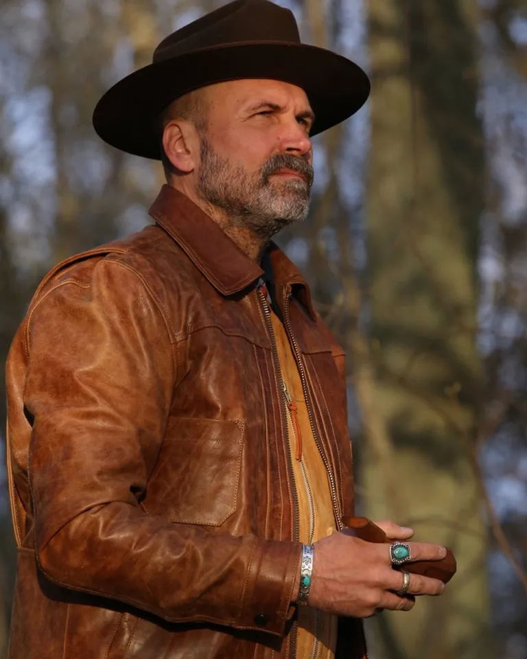 Traditional Leatherwear 　WORK JACKET 36 Vintage Mens 36L Work Jacket Navy Blue Mechanic Quilt Lined