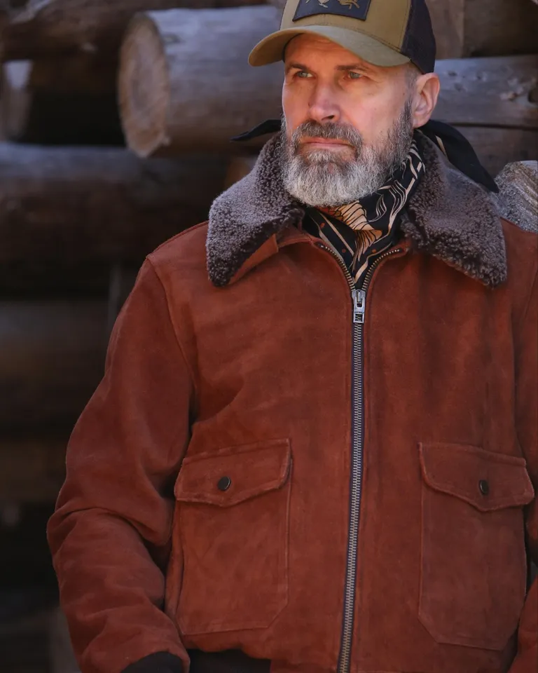 VOYAGEURS NORDIC BOMBER JACKET - MAPLE BROWN