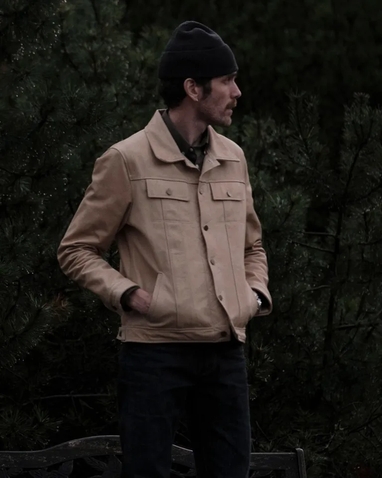 DRIFTER WORK LEATHER JACKET - NATURAL
