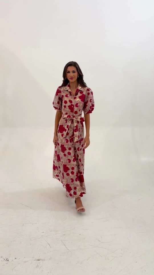 knee length dresses for ladies Blue Ditsy Floral Charlotte Midi Dress main image 0