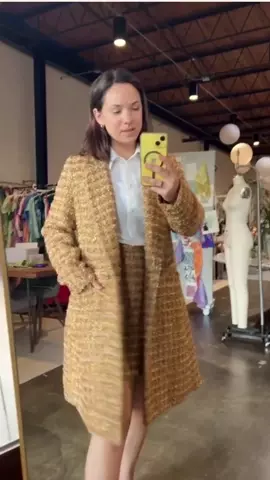 Abigail Coat Gold Tinsel Tweed