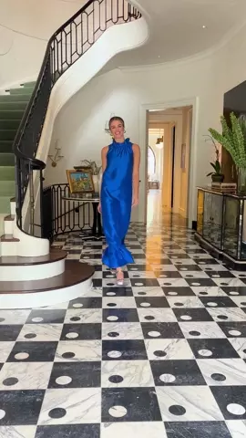 Camille Gown Cobalt Dupioni