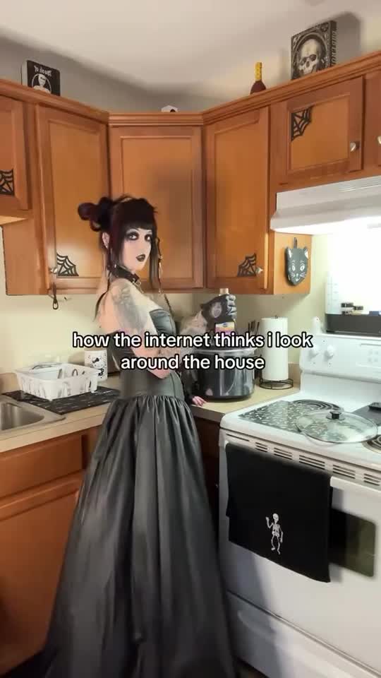 Widow Vegan Leather Buckle Ball Gown WIth Gloves Goth Metal