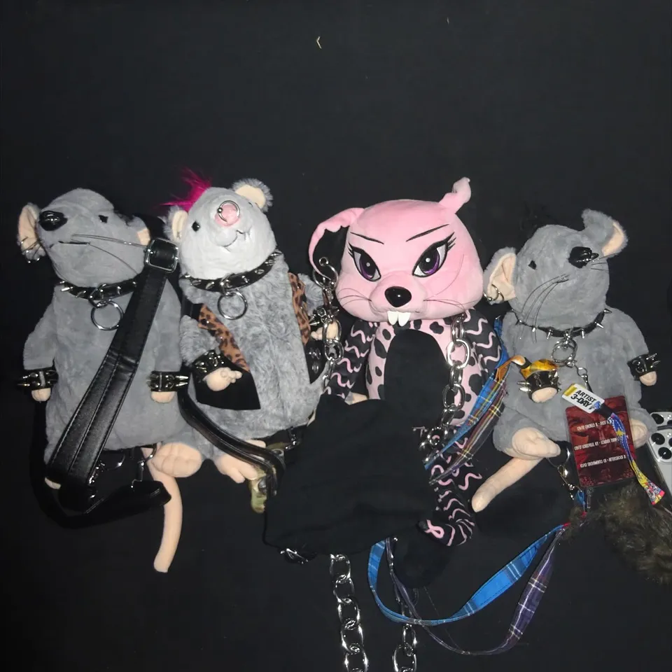 Current Mood Plush Punk Rock Possum Backpack - Multi – Dolls Kill
