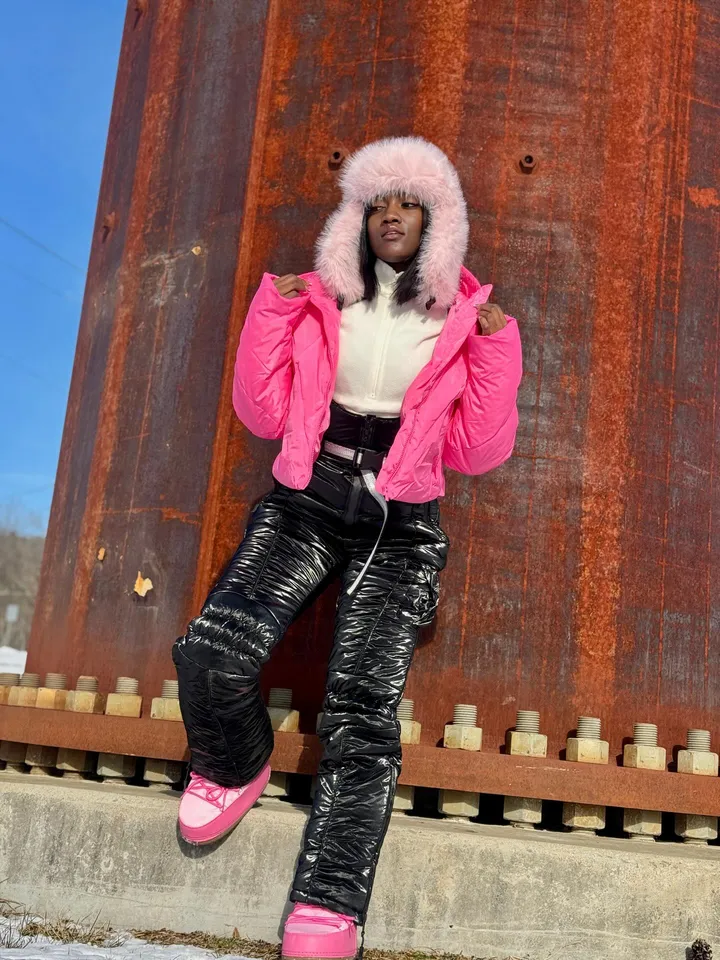Poster Grl Patent Snowsuit Overalls - Black – Dolls Kill